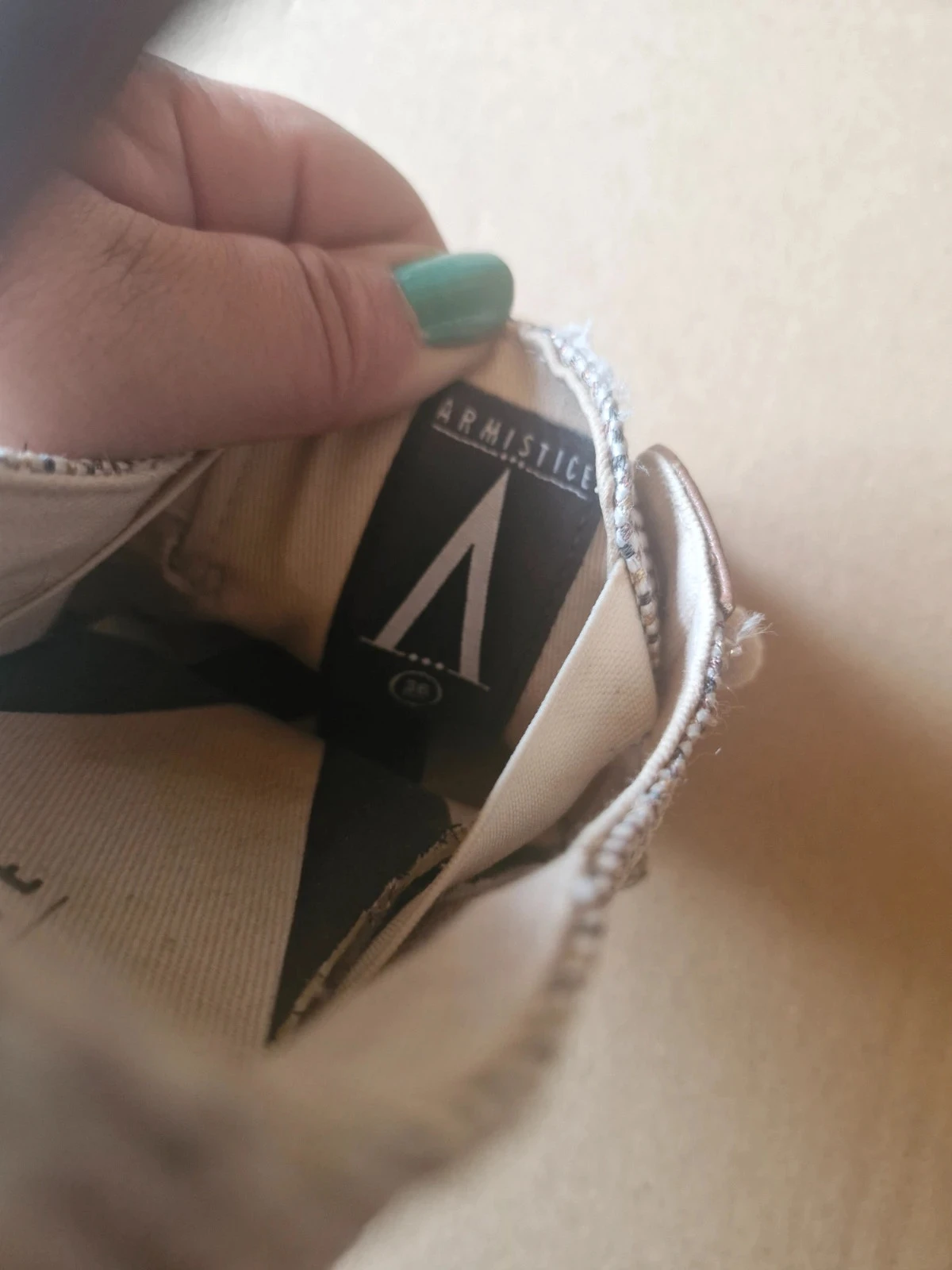 Armistice Stone One – Sapatos de lona bege iridescente – Tamanho 36 – photo 9